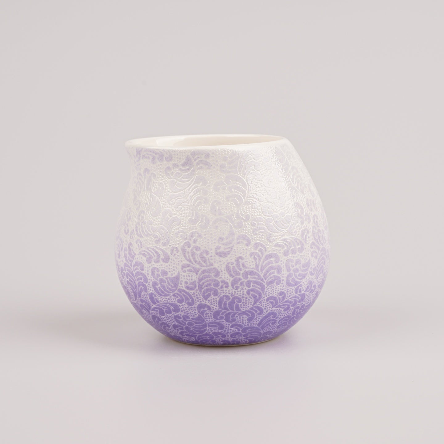FuntasyCup® [Purple Mist Phoenix Tail, Jingdezhen Sgraffito Floral