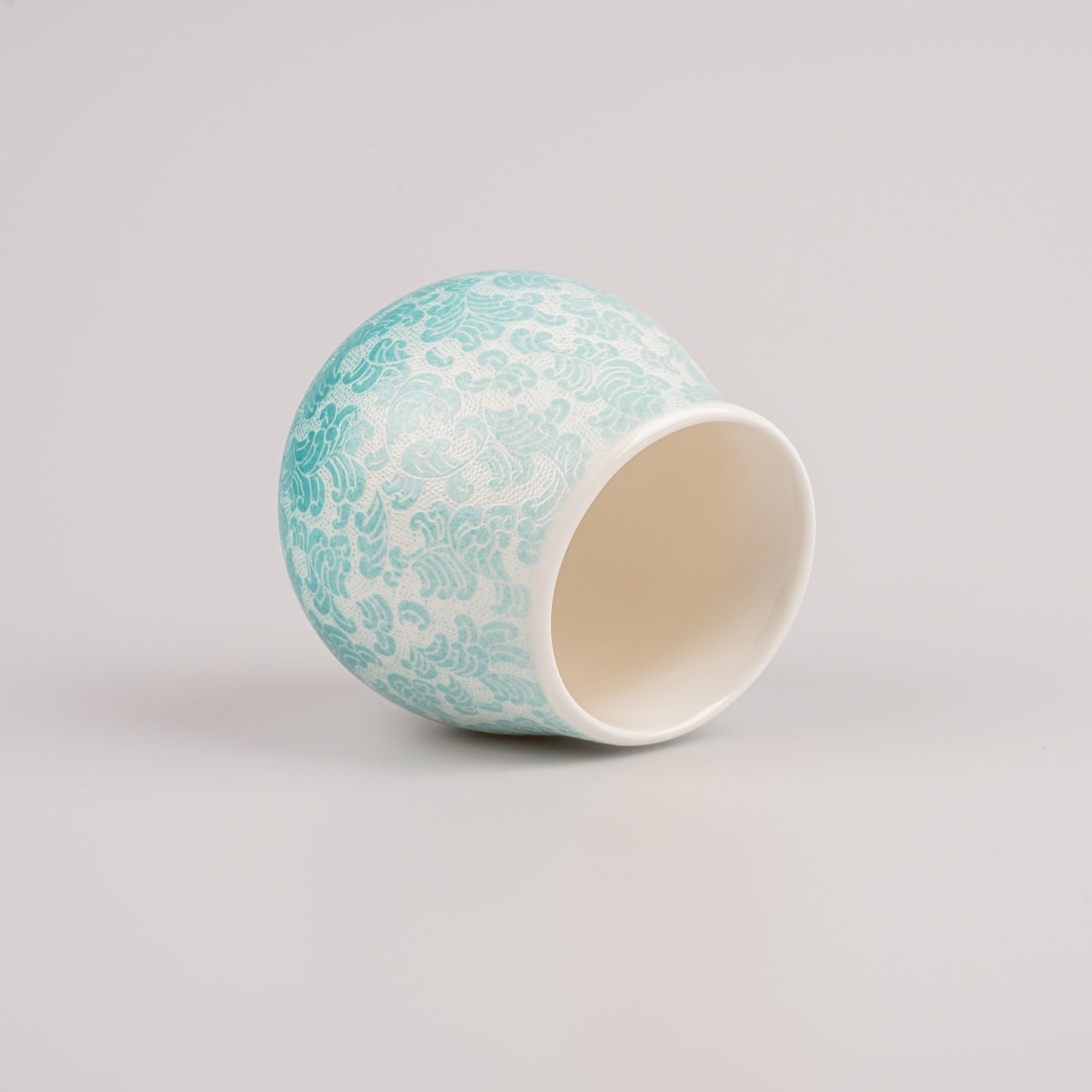 FuntasyCup® [Jade Mist Phoenix Tail, Jingdezhen Sgraffito Floral