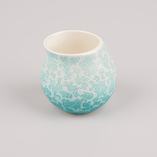 FuntasyCup® [Jade Mist Phoenix Tail, Jingdezhen Sgraffito Floral Technique]